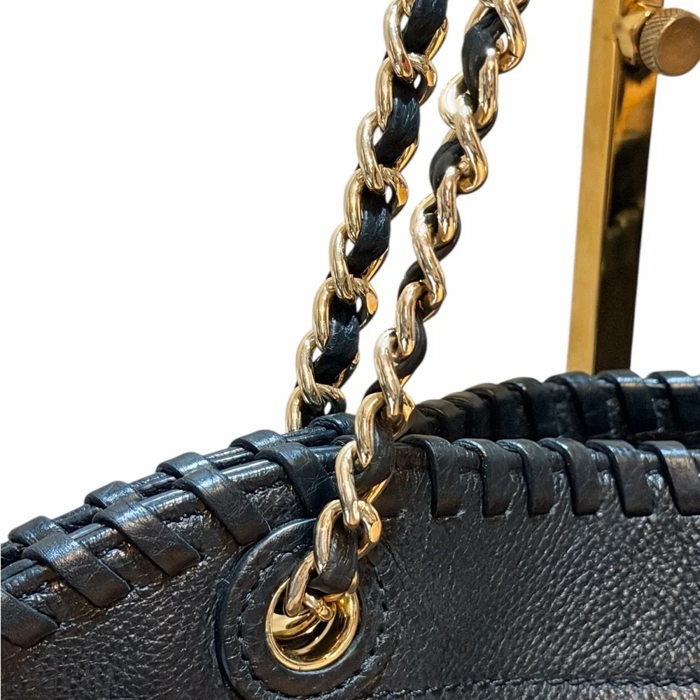 TORY BURCH Marion Whipstitch black leather crossbody shoulder bag 🖤🖤🖤 - Picture 5 of 9